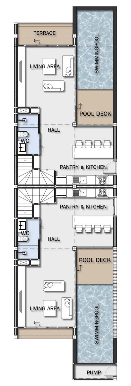 Plan of the villas Plan of the villas
