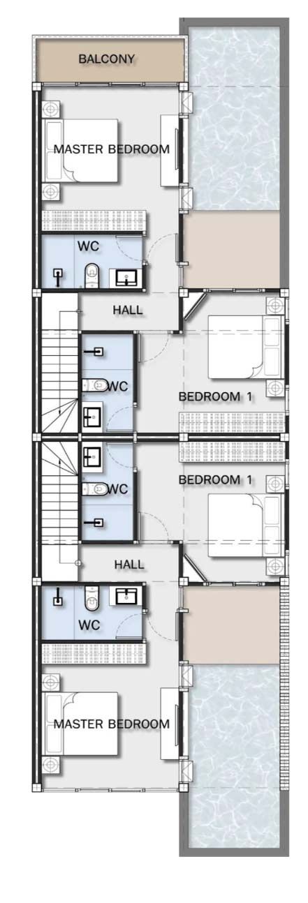 Plan of the villas Plan of the villas