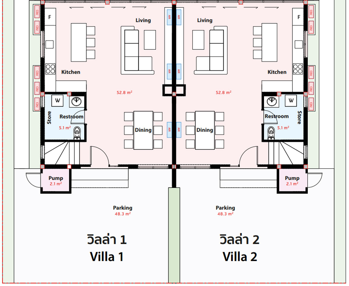 Luxury pool villa plan Plan Villa in Koh Chang