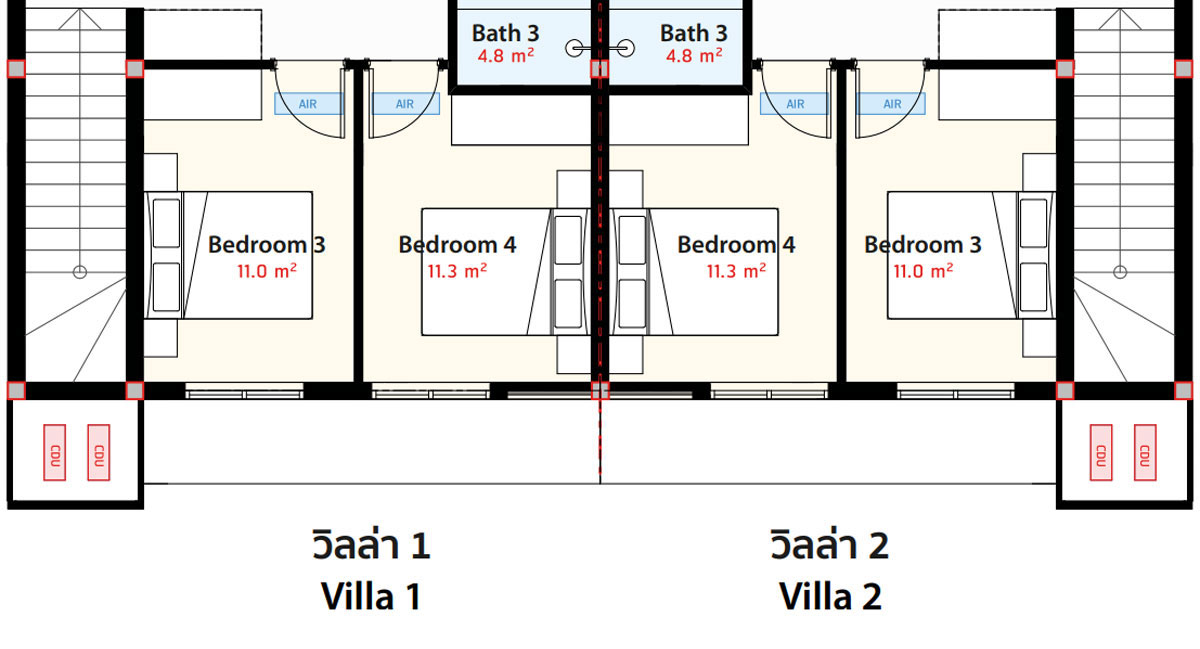 Luxury pool villa plan Plan Villa in Koh Chang