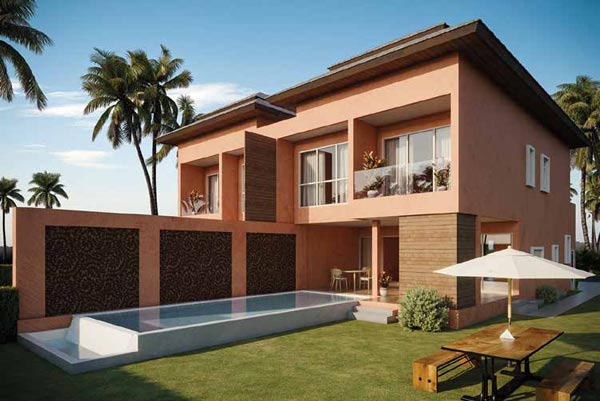 Luxury pool villa Villas in Koh Chang, side view